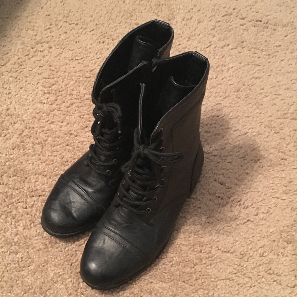 Black Combat boots